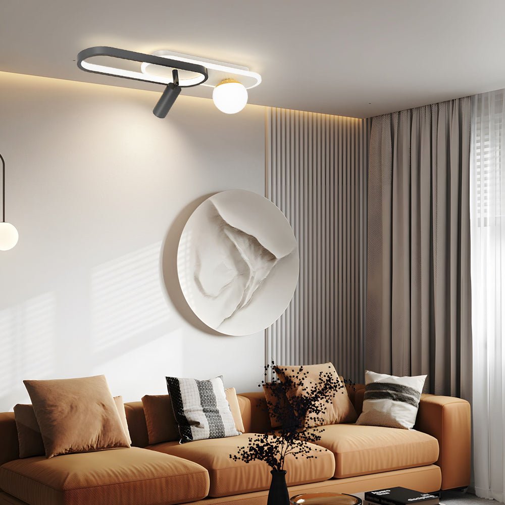 Modern Rectangular Ceiling Spotlight with 3-Step Dimming & Acrylic