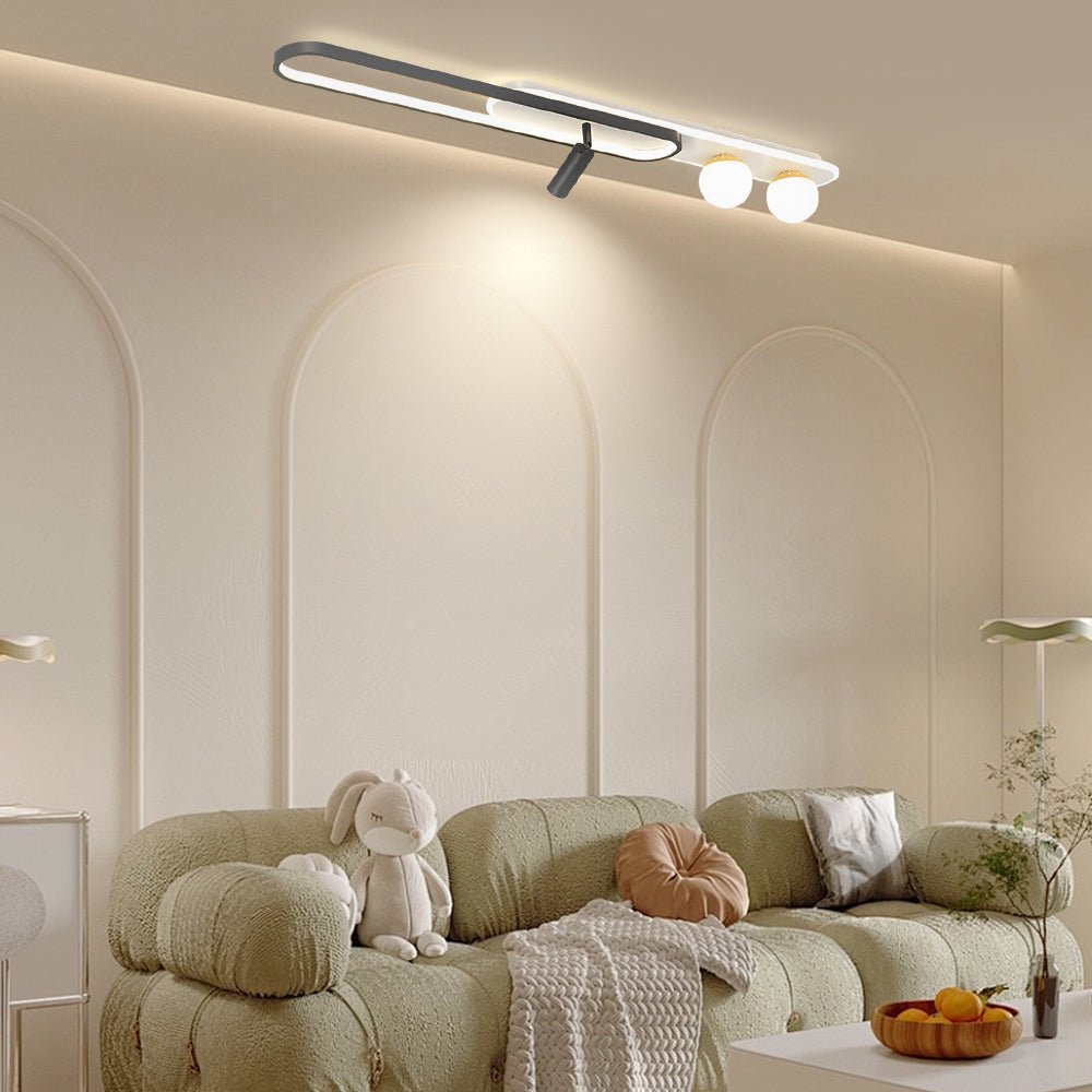 Modern Rectangular Ceiling Spotlight with 3-Step Dimming & Acrylic
