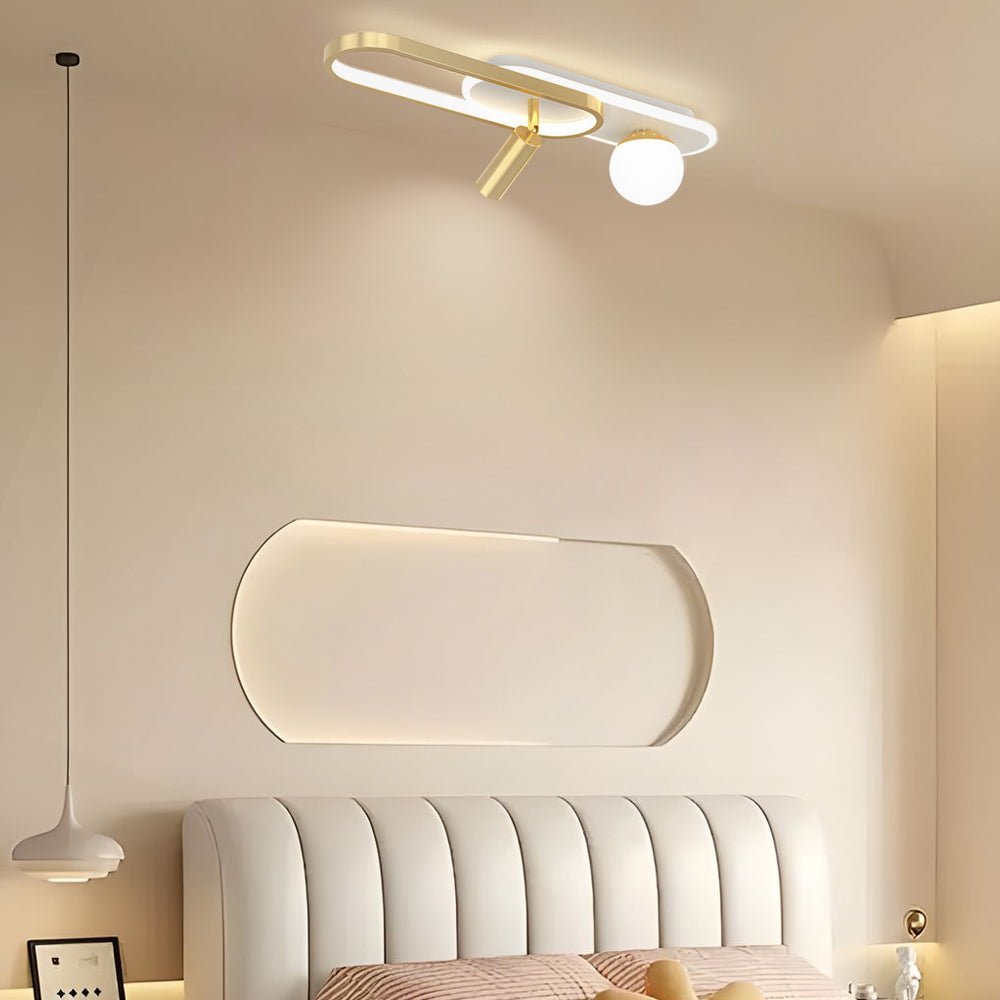 Modern Rectangular Ceiling Spotlight with 3-Step Dimming & Acrylic