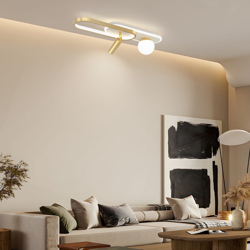 Modern Rectangular Ceiling Spotlight with 3-Step Dimming & Acrylic