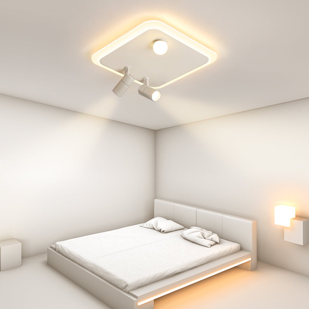 Dimmable Flush Mount LED Spotlight Panel with Adjustable Heads