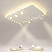 Dimmable Flush Mount LED Spotlight Panel with Adjustable Heads