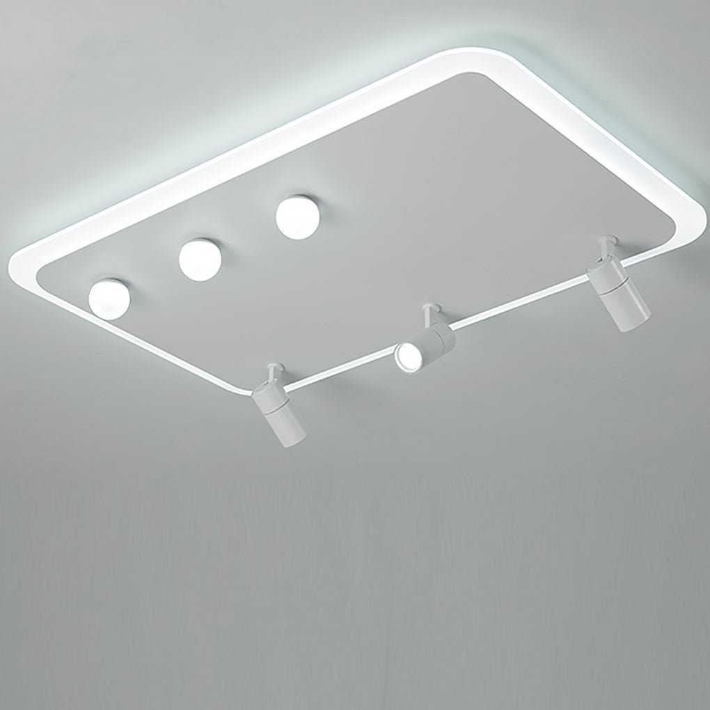 Dimmable Flush Mount LED Spotlight Panel with Adjustable Heads
