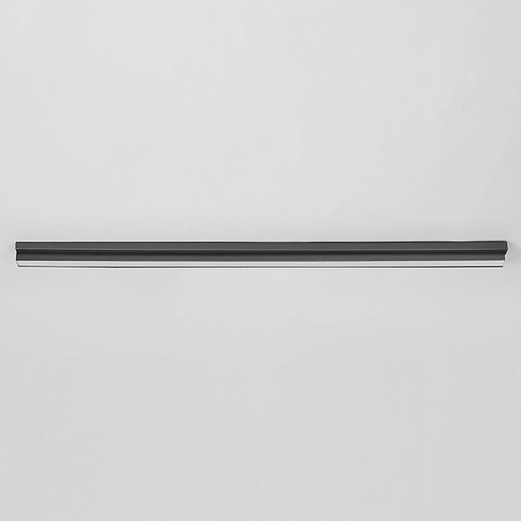 Modern Linear LED Flush Mount Light Black Aluminum 31 Inch