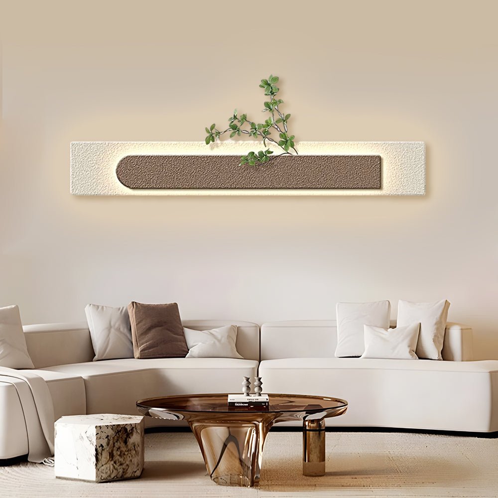 Modern LED Sandstone Wall Art with Remote Control & USB Charging