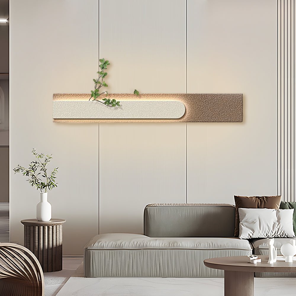 Modern LED Sandstone Wall Art with Remote Control & USB Charging