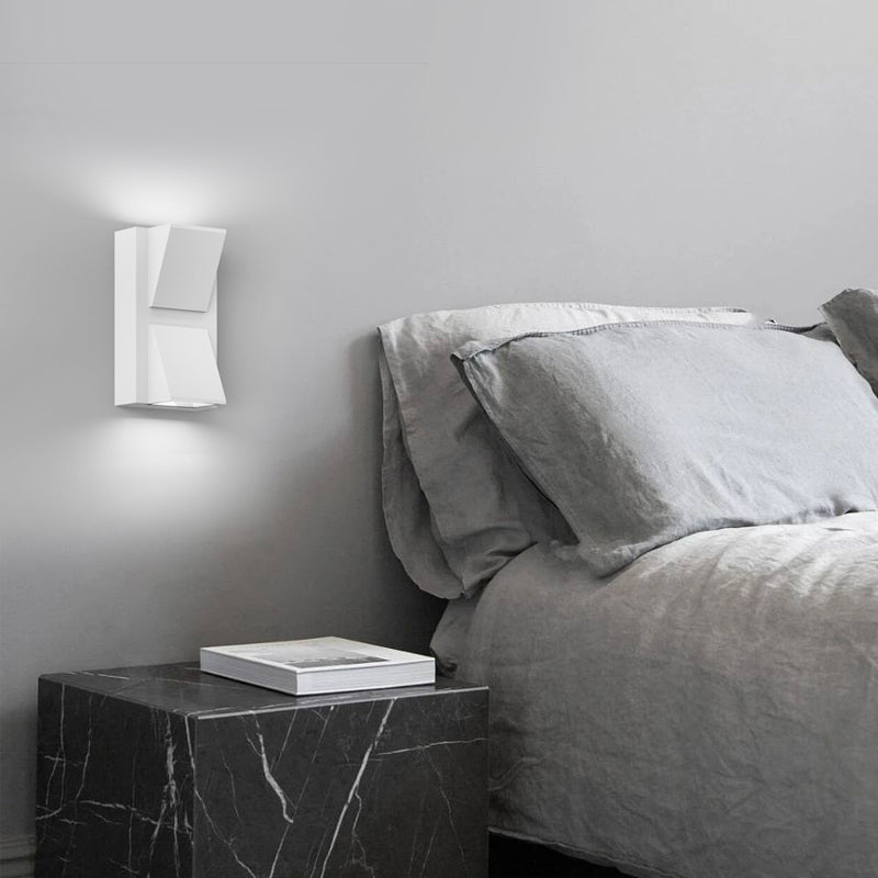 Modern Aluminum Up Down Wall Light | LED Rectangular Sconce