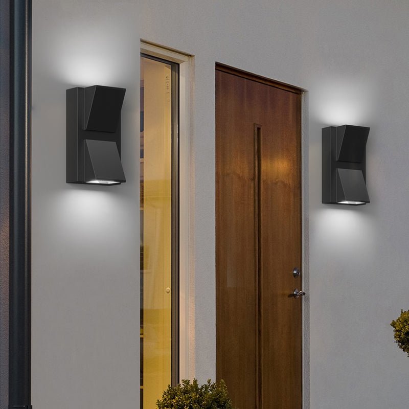 Modern Aluminum Up Down Wall Light | LED Rectangular Sconce