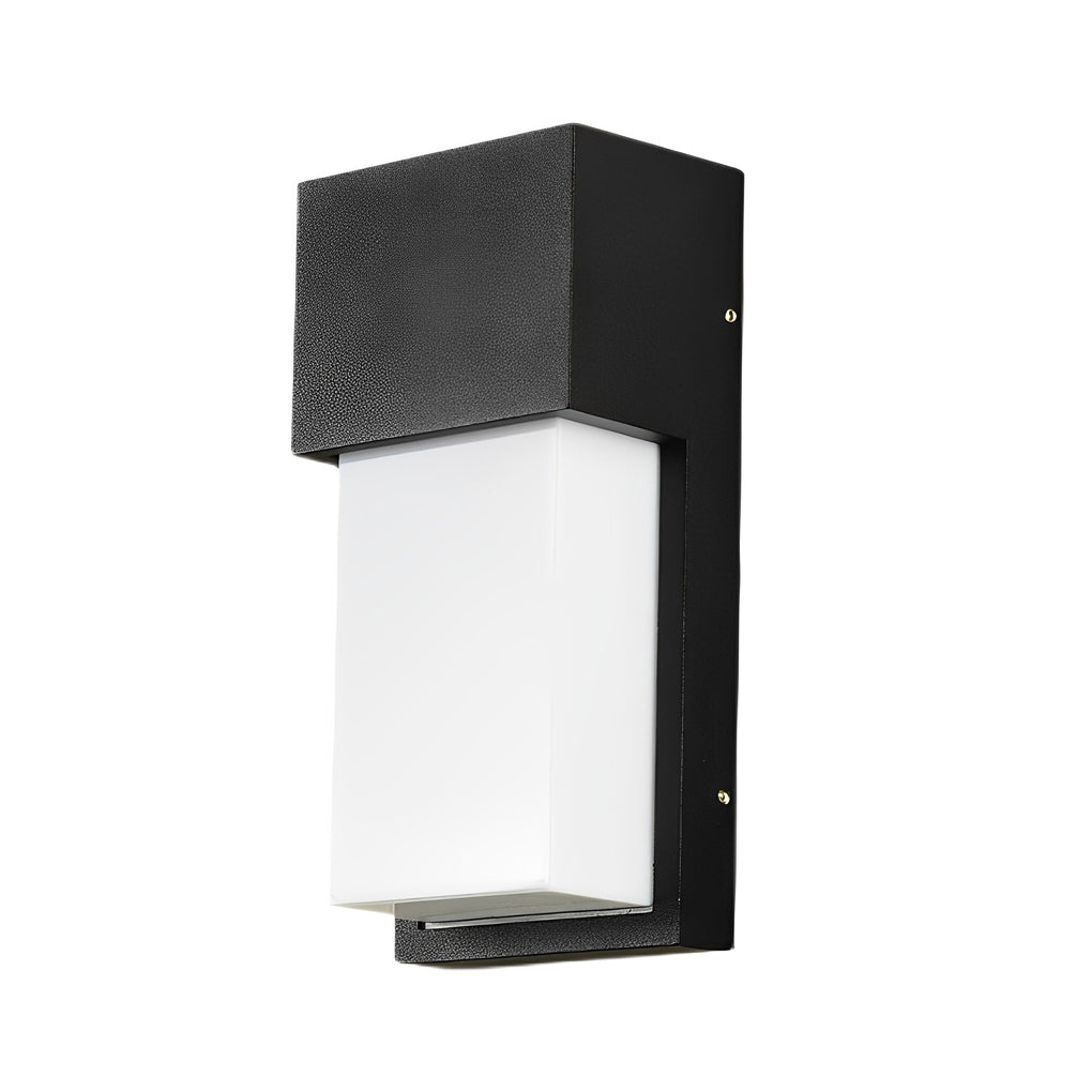 Modern Rectangular LED Outdoor Wall Light - Black Aluminum 10W