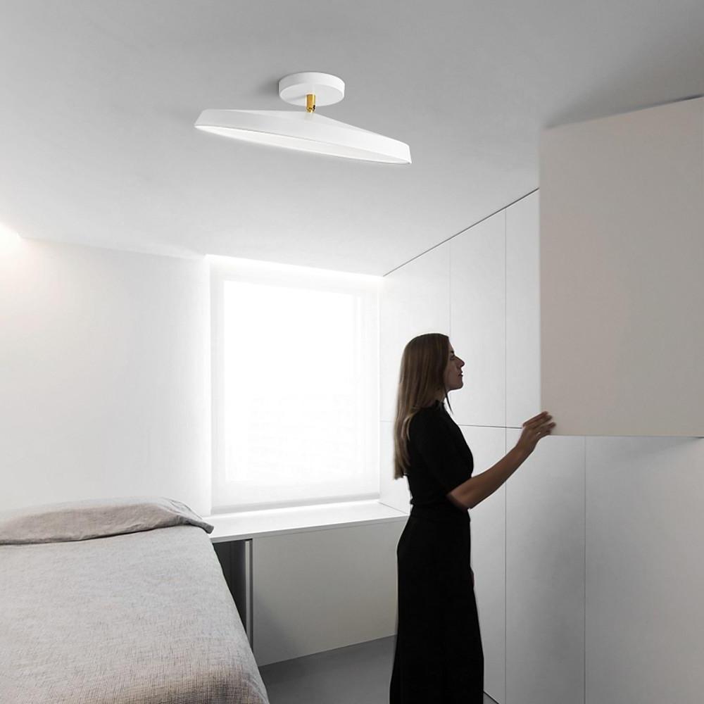 Adjustable Circular LED Semi-Flush Mount Ceiling Light