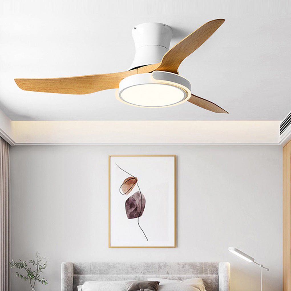 Modern Ceiling Fan Light with Remote Control & Reversible Airflow