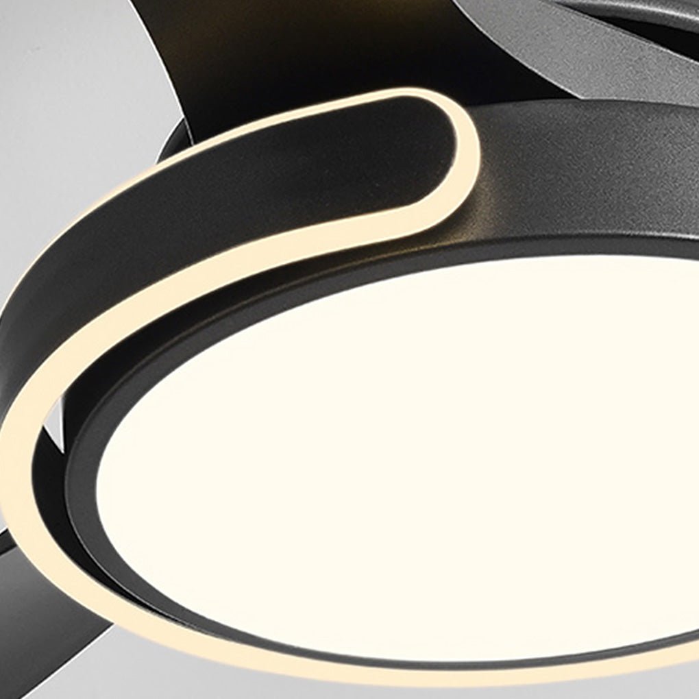 Modern Ceiling Fan Light with Remote Control & Reversible Airflow