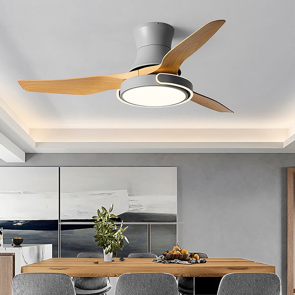 Modern Ceiling Fan Light with Remote Control & Reversible Airflow