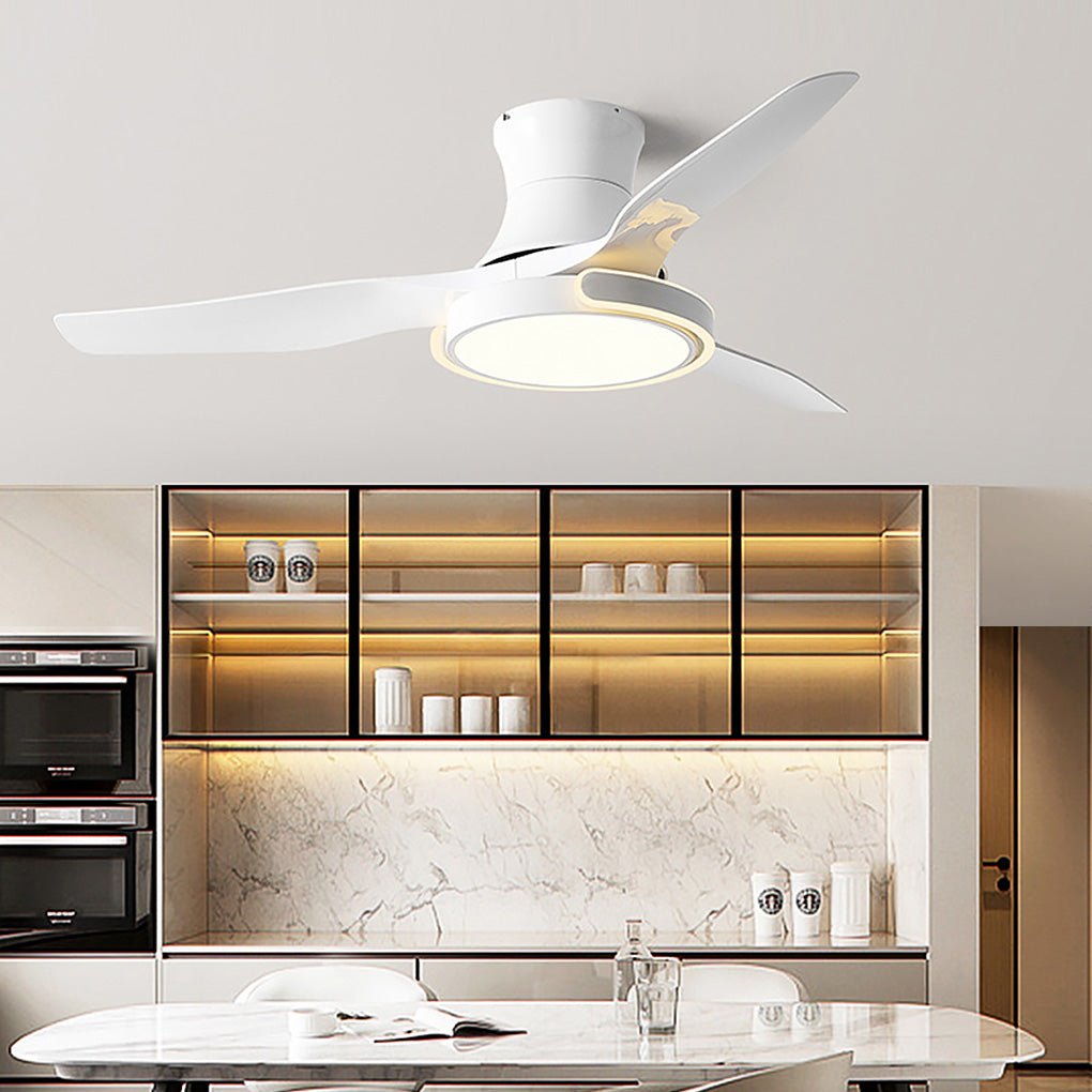 Modern Ceiling Fan Light with Remote Control & Reversible Airflow