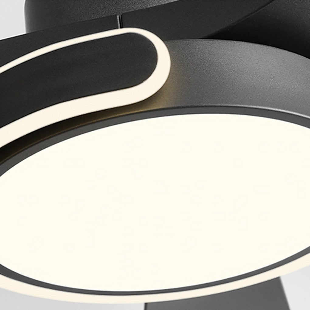 Modern Ceiling Fan Light with Remote Control & Reversible Airflow