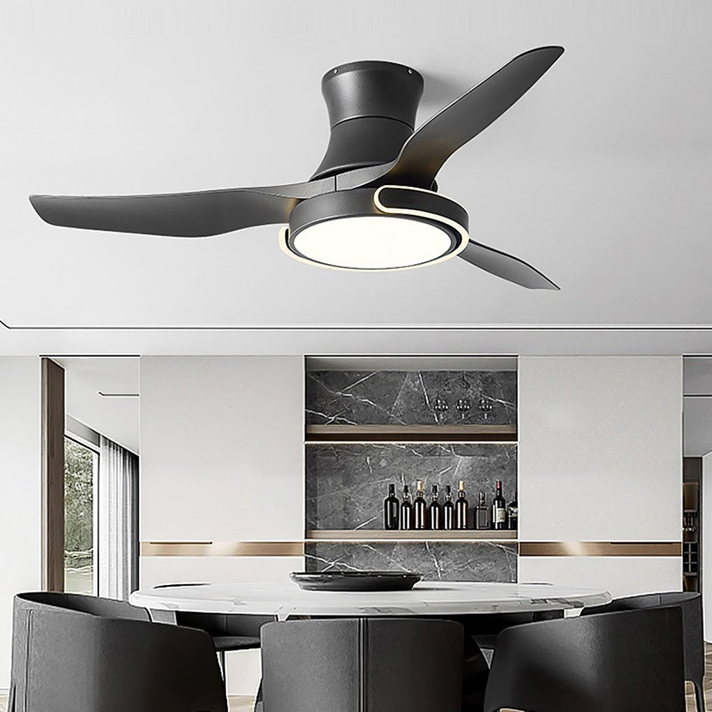 Modern Ceiling Fan Light with Remote Control & Reversible Airflow