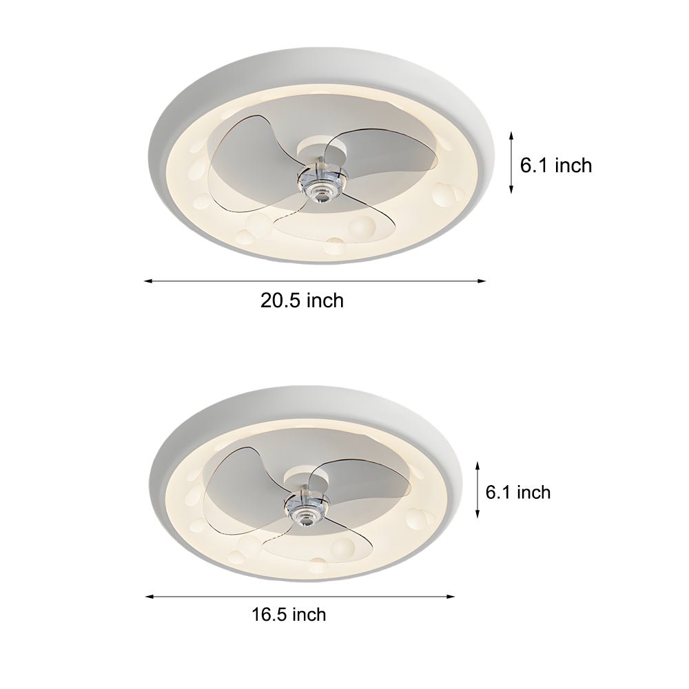 Modern LED Ceiling Fan Light with Remote Control - 3 Blades