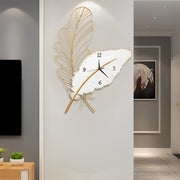 Feather Wall Sconce with Silent Clock and LED Lighting