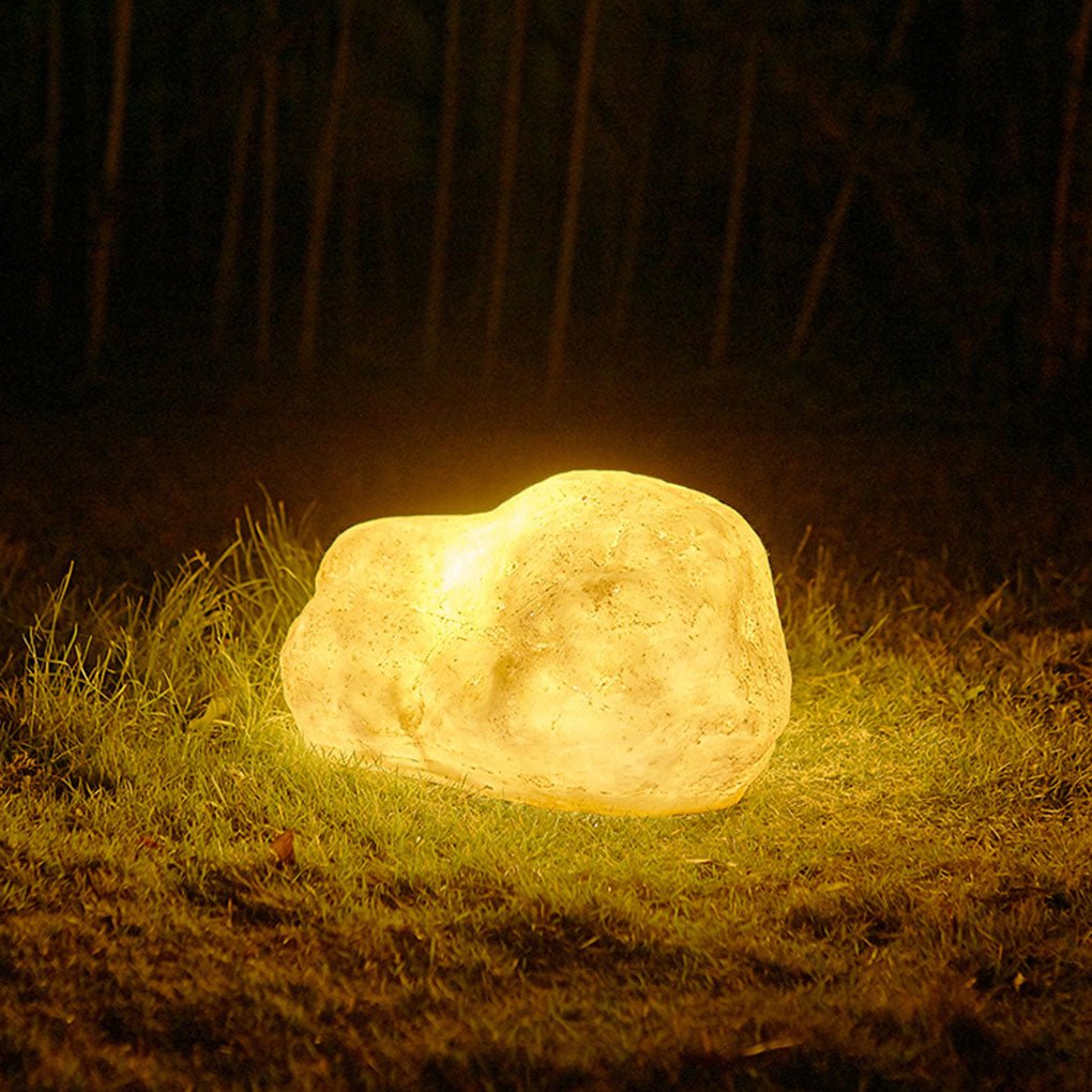 Stone Resin LED Landscape Light - Modern Farmhouse Outdoor Lamp