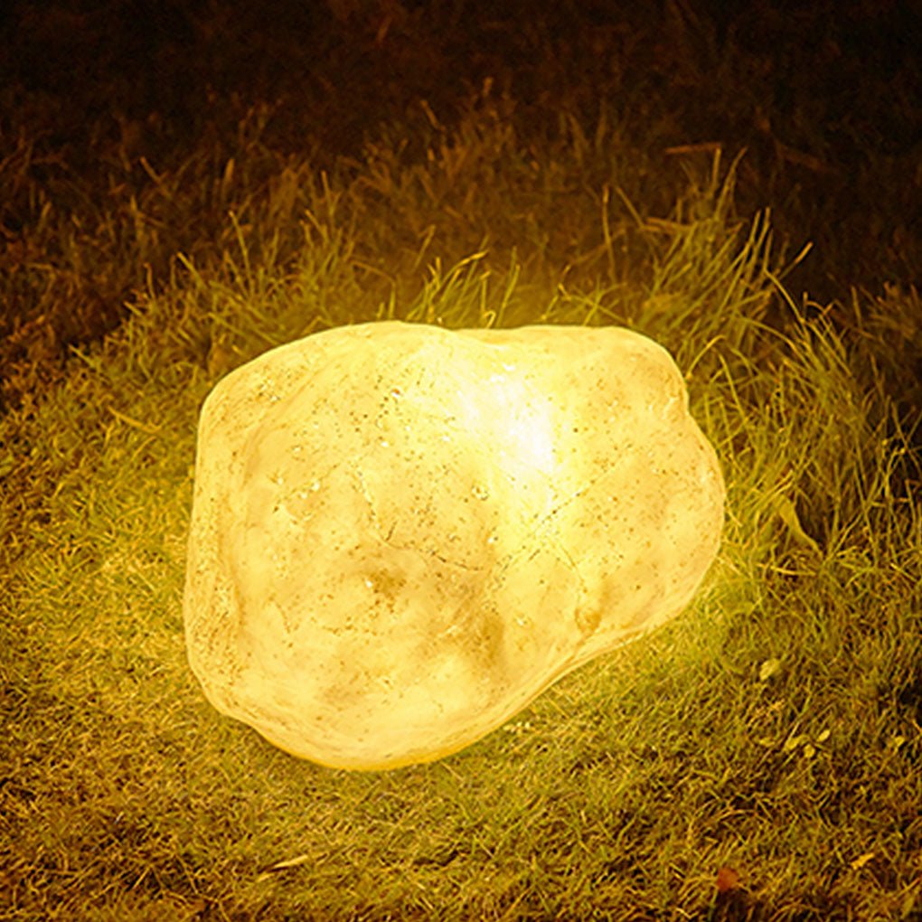 Stone Resin LED Landscape Light - Modern Farmhouse Outdoor Lamp