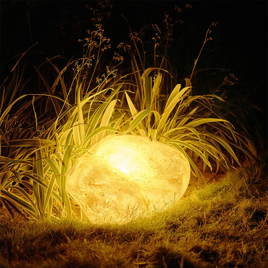 Stone Resin LED Landscape Light - Modern Farmhouse Outdoor Lamp