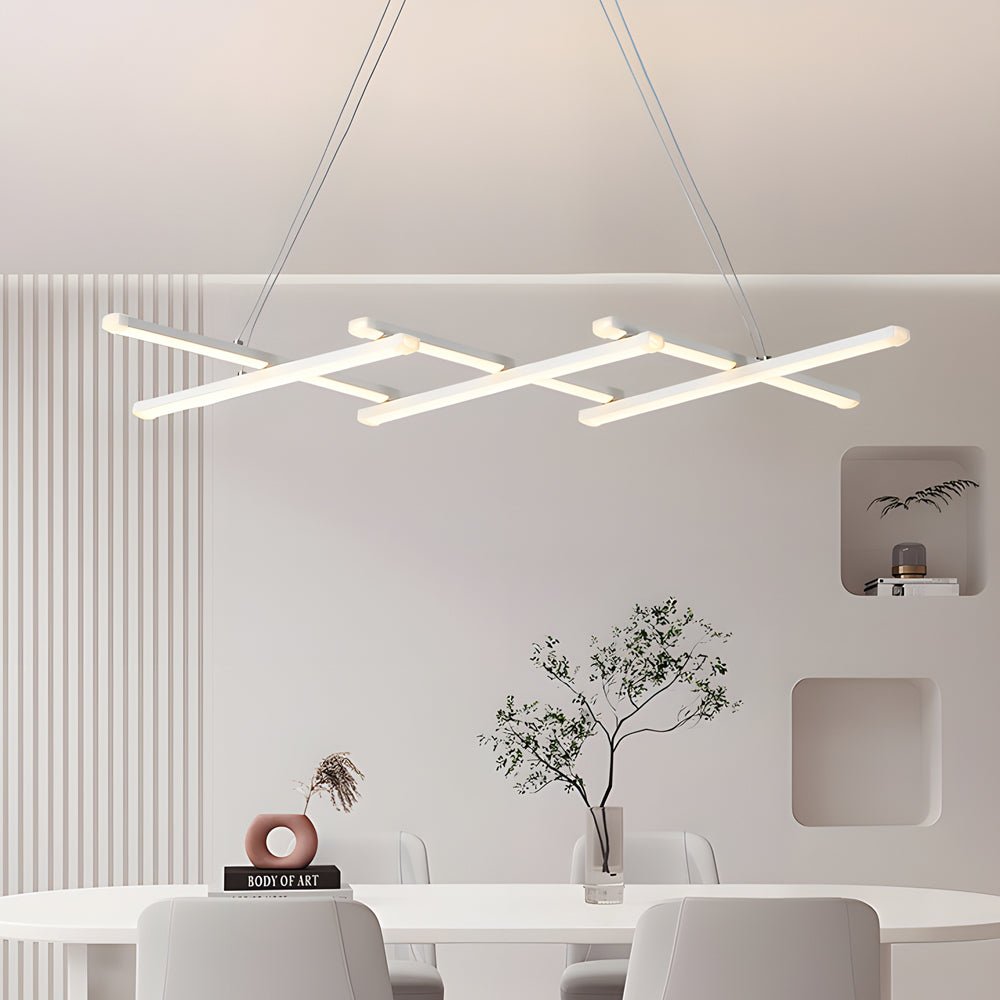 Retractable Modern LED Pendant Light with Dimmable Remote Control