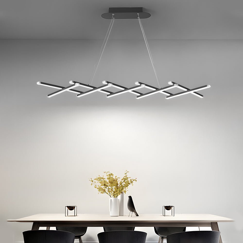 Retractable Modern LED Pendant Light with Dimmable Remote Control