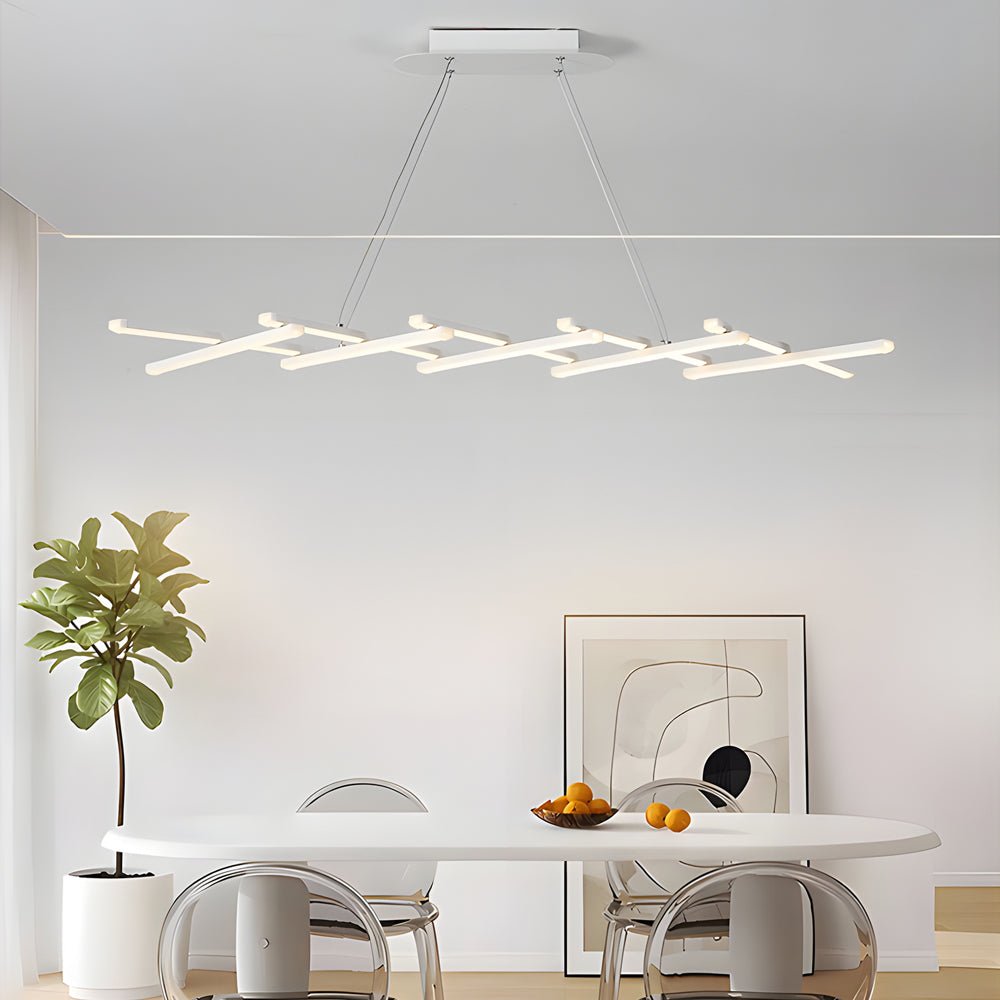 Retractable Modern LED Pendant Light with Dimmable Remote Control