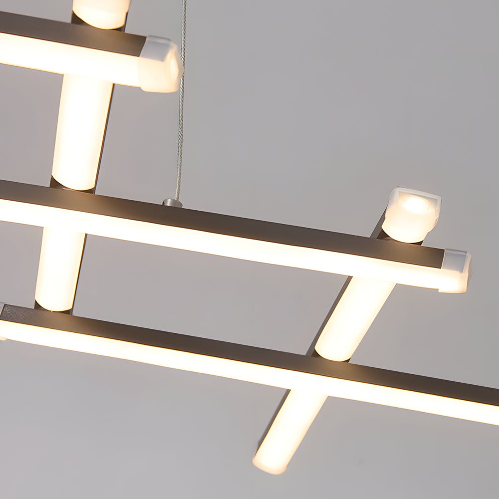 Retractable Modern LED Pendant Light with Dimmable Remote Control