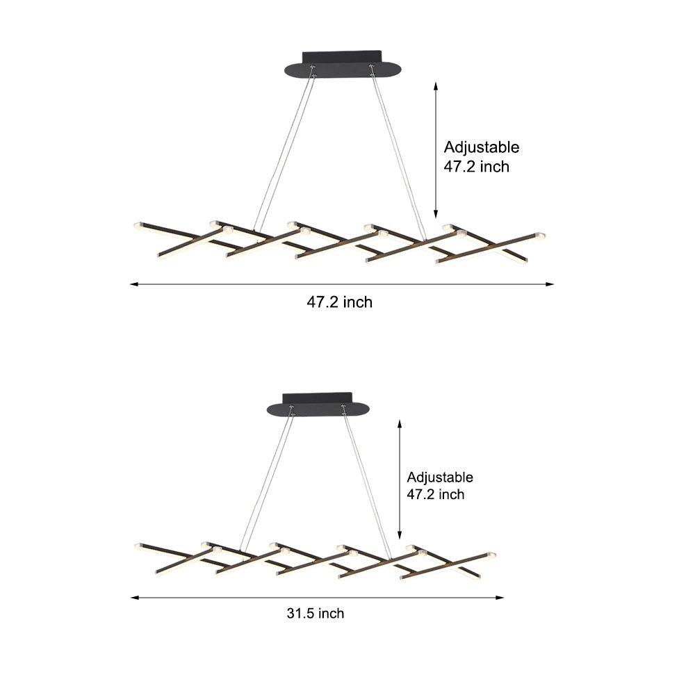 Retractable Modern LED Pendant Light with Dimmable Remote Control