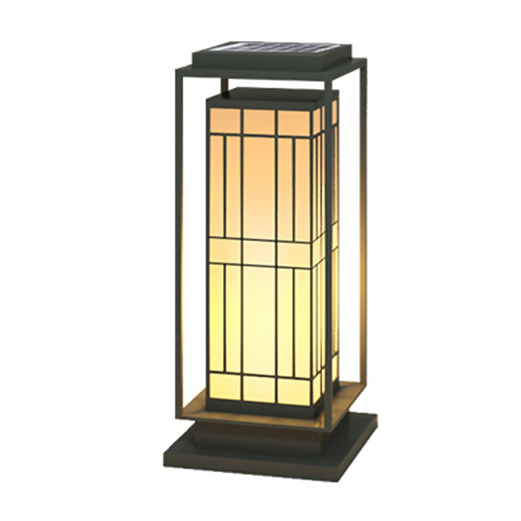 Retro Solar Path Light Stainless Steel LED Outdoor Lantern