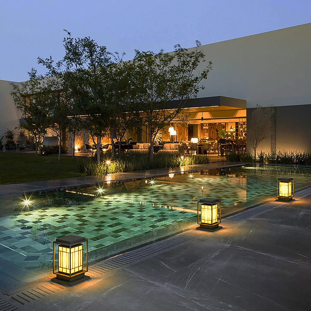 Retro Solar Path Light Stainless Steel LED Outdoor Lantern
