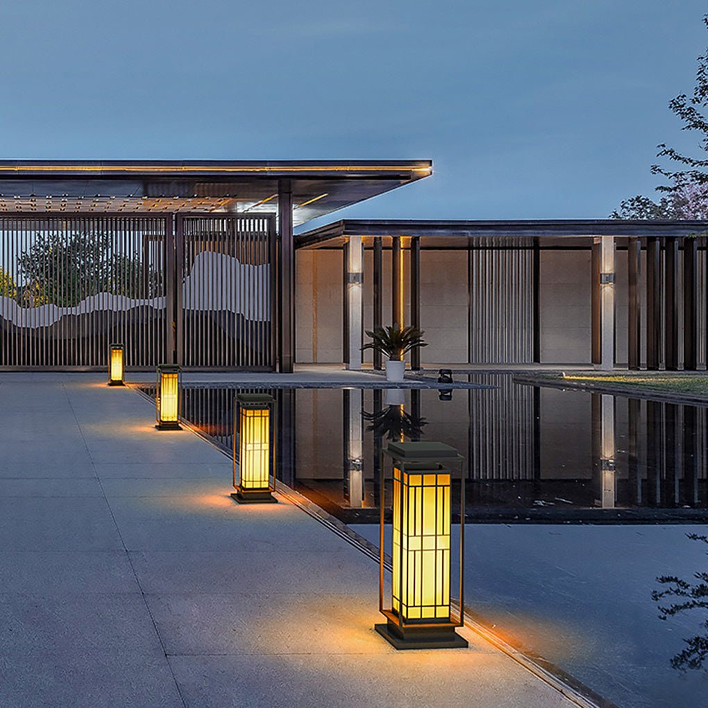 Retro Solar Path Light Stainless Steel LED Outdoor Lantern