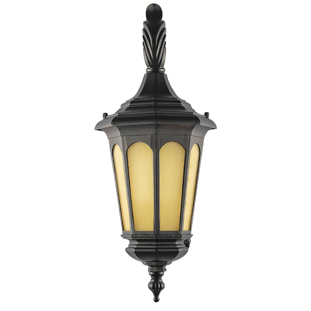 Industrial Waterproof Outdoor Wall Light - Black Iron & PC Shade