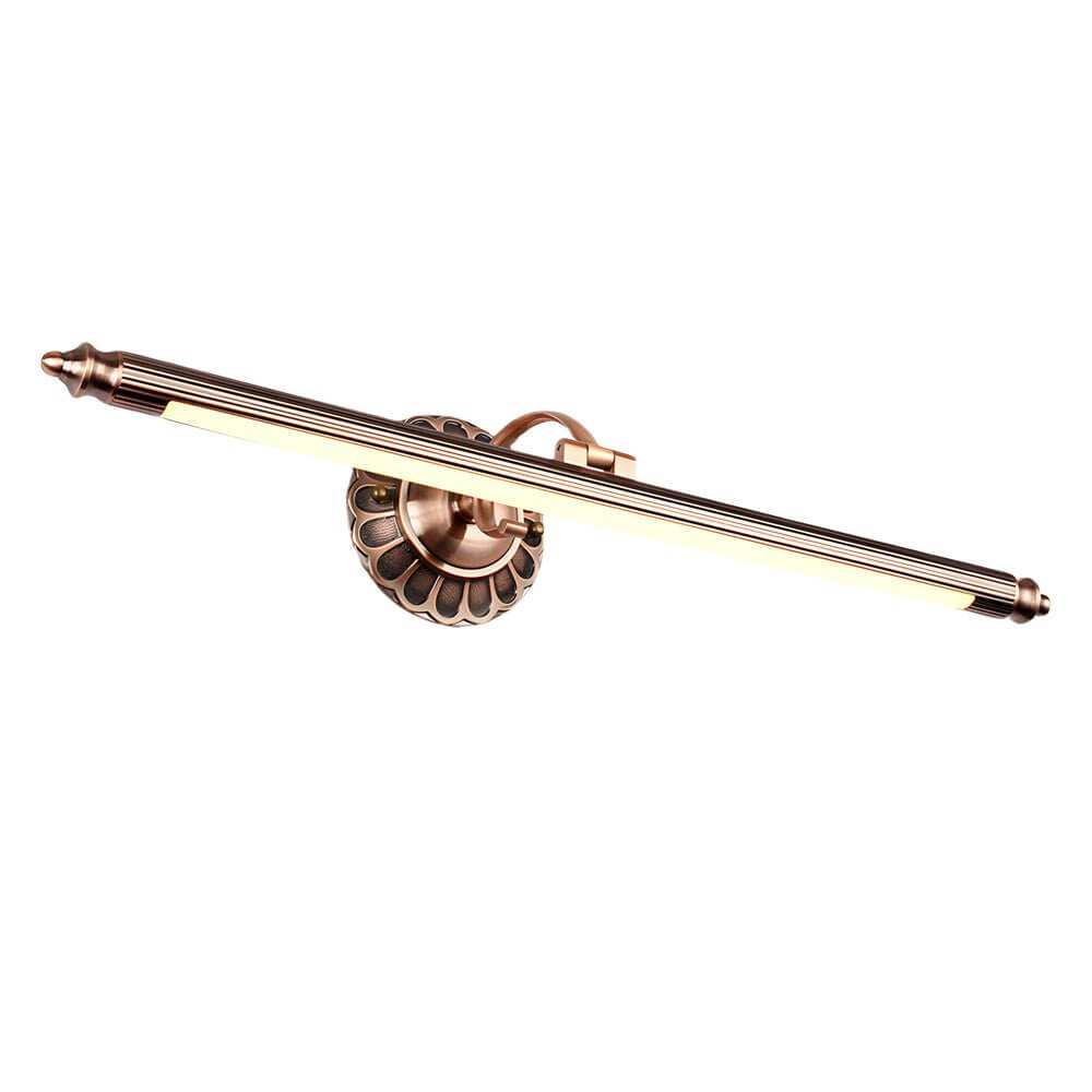 Retro Cylinder LED Bathroom Vanity Light with Flower Accents