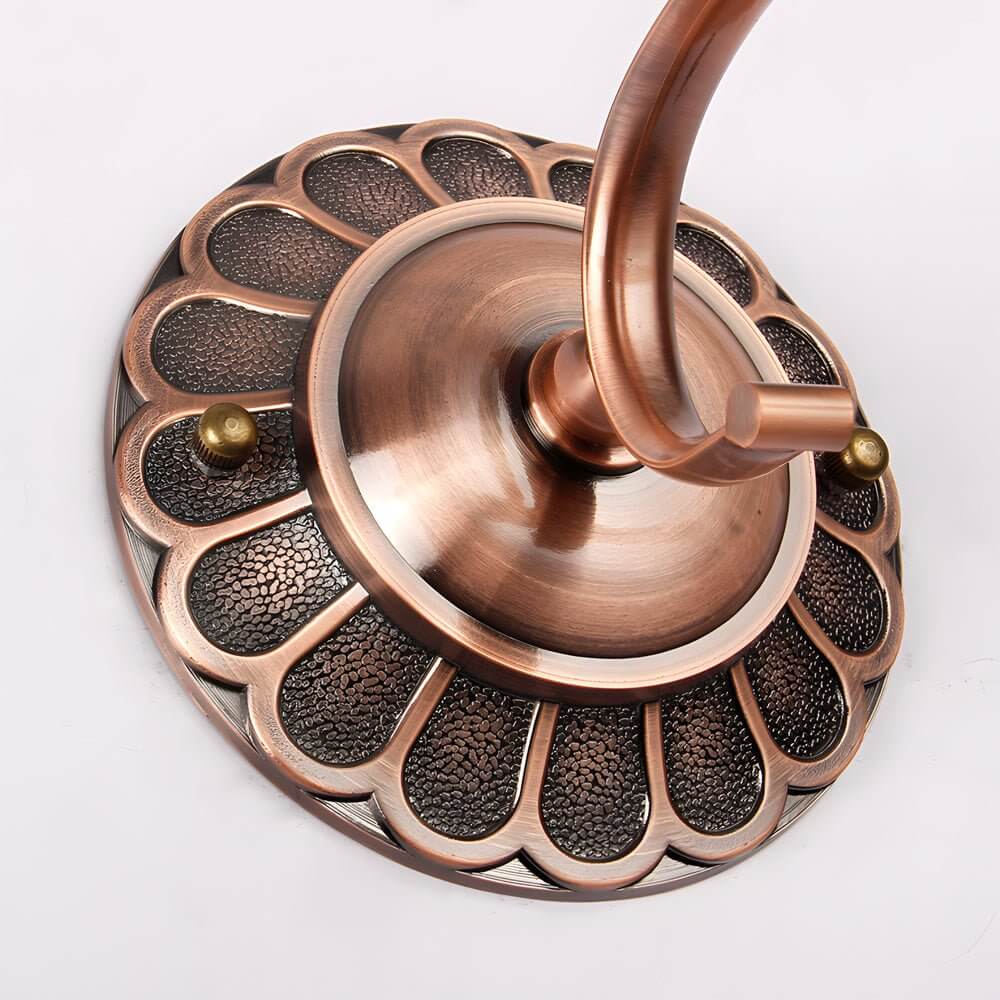 Retro Cylinder LED Bathroom Vanity Light with Flower Accents