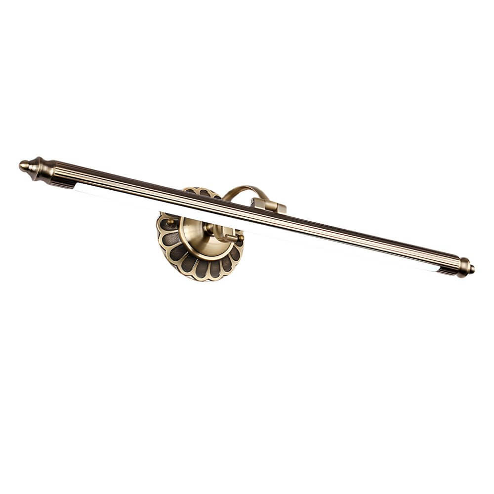 Retro Cylinder LED Bathroom Vanity Light with Flower Accents