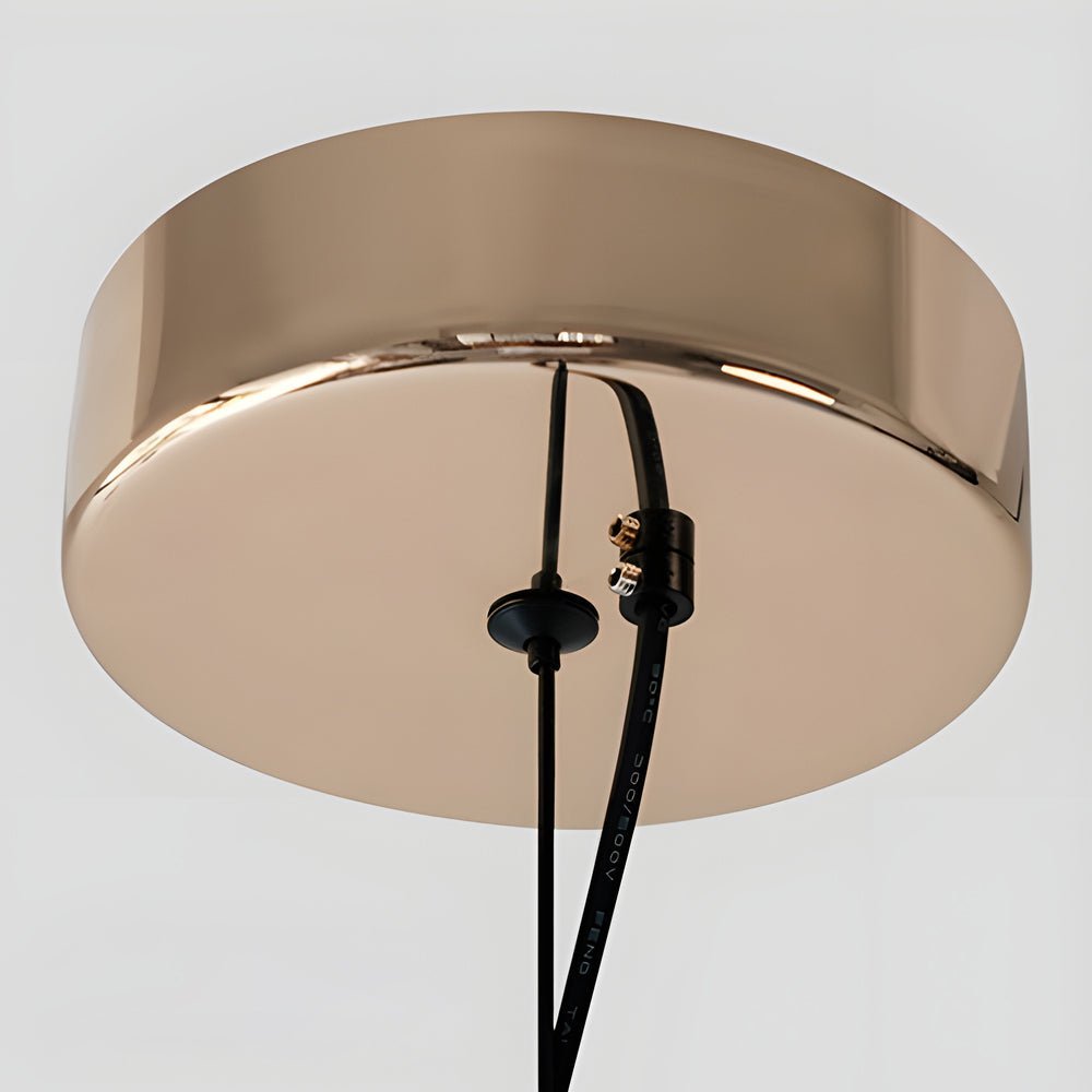 Gradient Green Glass Pendant Light with Dual Light Source
