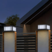 Modern Solar Fence Post Light with Remote Control & 3-Step Dimming