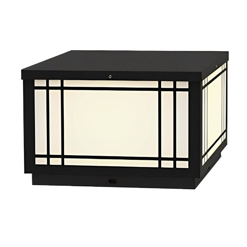 Modern Solar Fence Post Light with Remote Control & 3-Step Dimming