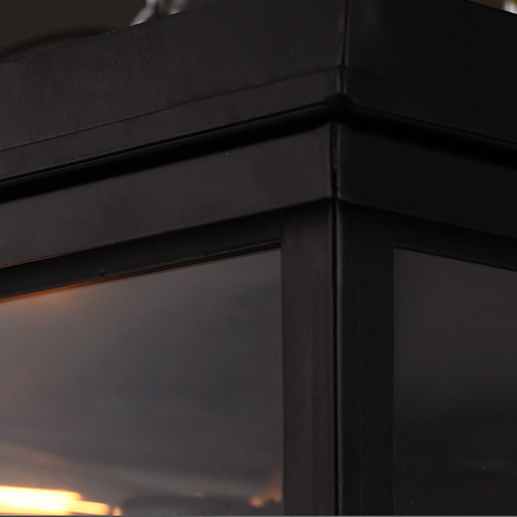 Industrial Double-Head Ceiling Light with Glass Shade - LED Flush