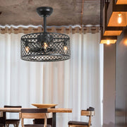 Industrial Iron Ceiling Fan Light with Remote Control