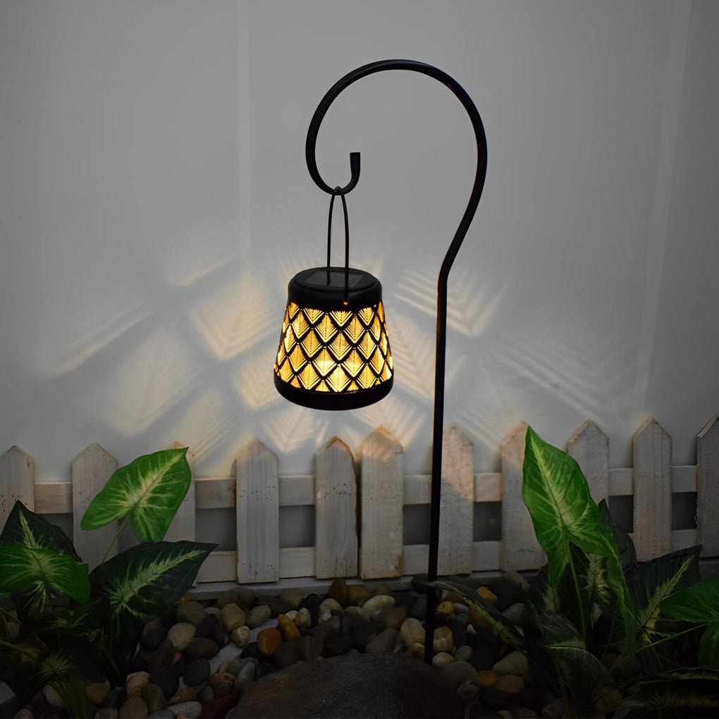 Retro Iron Mesh Solar Lanterns Set - LED Outdoor Hanging Lights