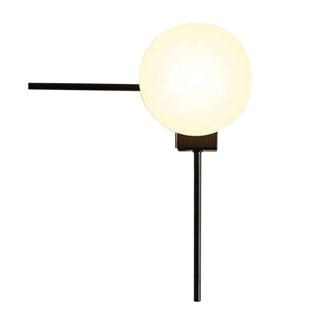 Industrial Wall Sconce with Frosted Glass Shade and Metal Bracket