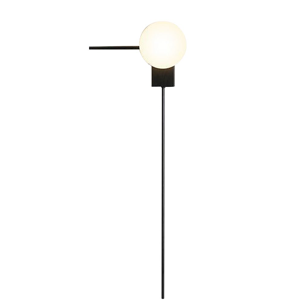 Industrial Wall Sconce with Frosted Glass Shade and Metal Bracket