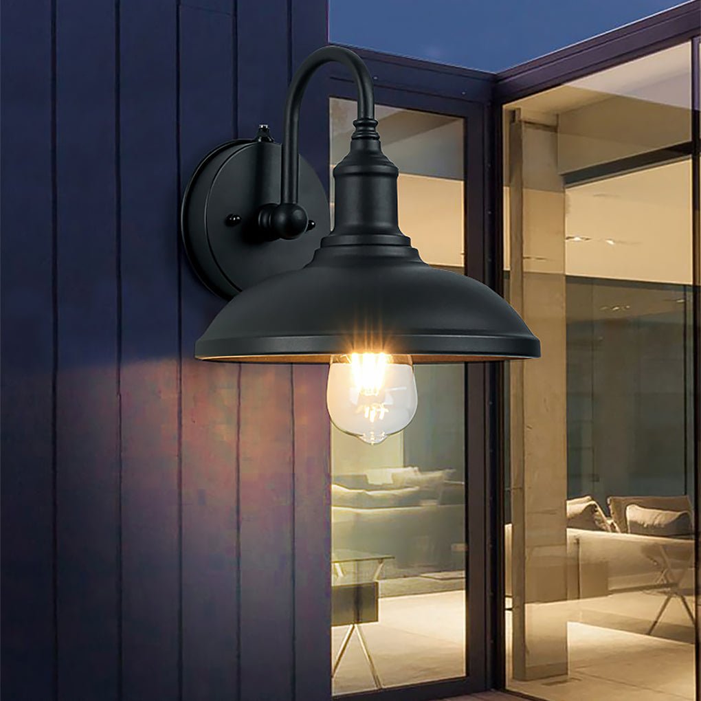 Modern LED Outdoor Wall Light with Motion Sensor - Black Aluminum