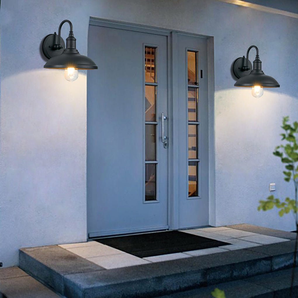 Modern LED Outdoor Wall Light with Motion Sensor - Black Aluminum