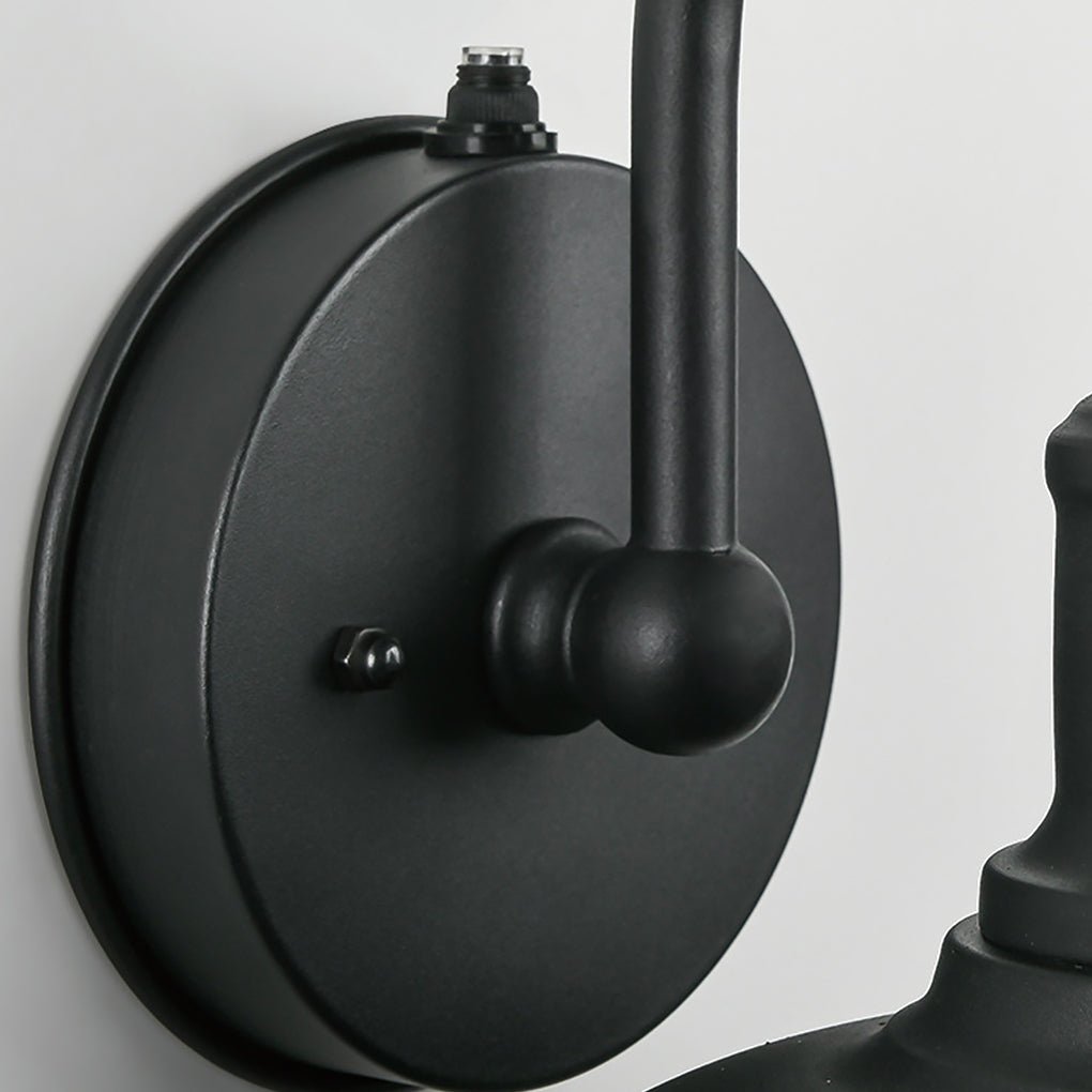 Modern LED Outdoor Wall Light with Motion Sensor - Black Aluminum