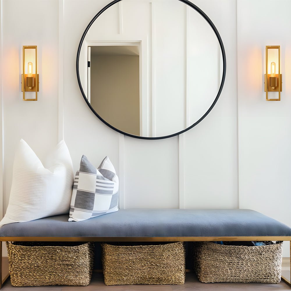 Retro Glass Wall Sconce – Modern Industrial Metal Lamp