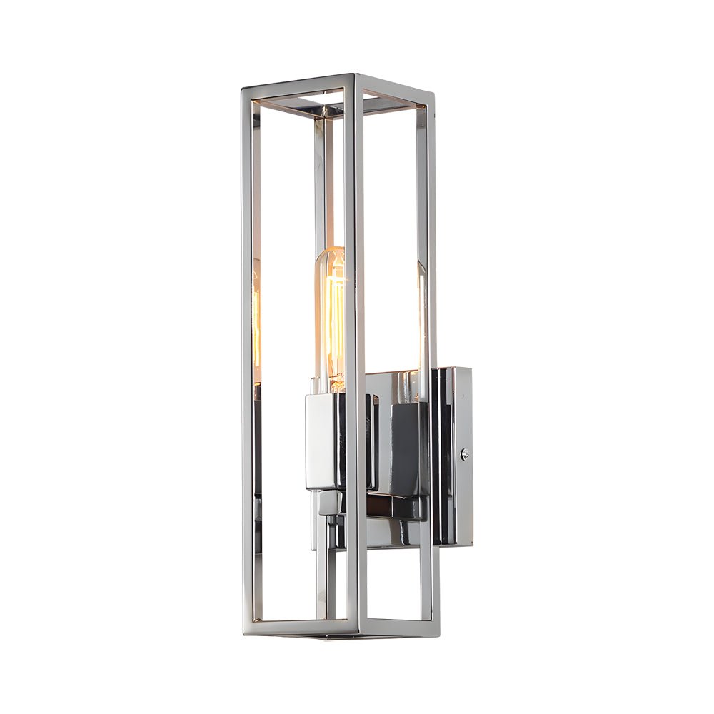 Retro Glass Wall Sconce – Modern Industrial Metal Lamp
